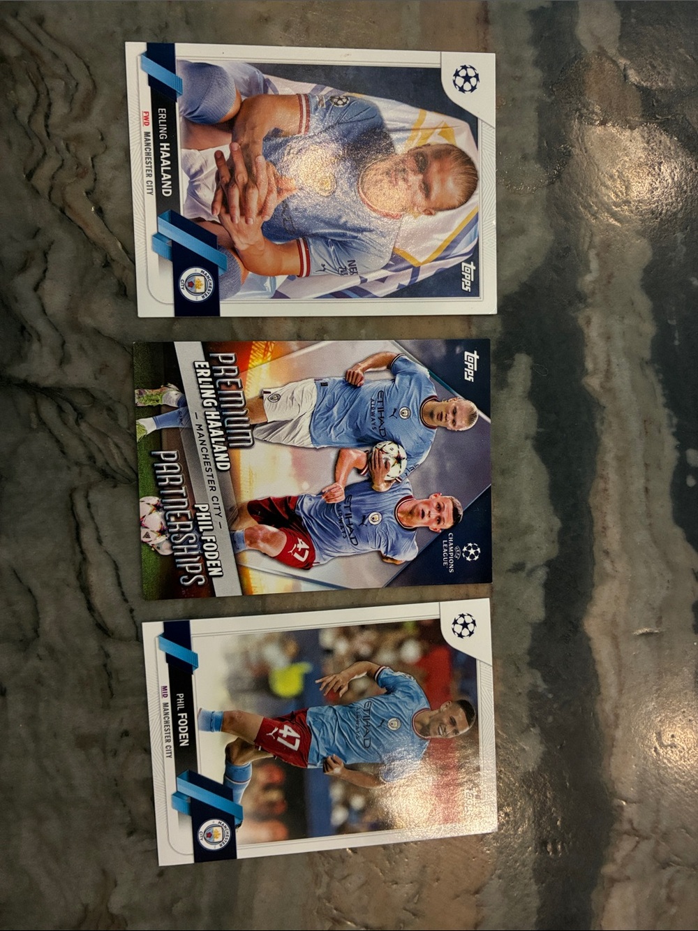 TOPPS UCL Haaland and Foden Card Set